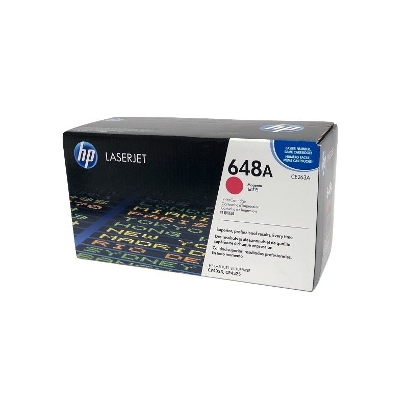 TONER ORIGINALE HP Enterprise CM 4540 CP 4020 CE263A 648A MAGENTA
