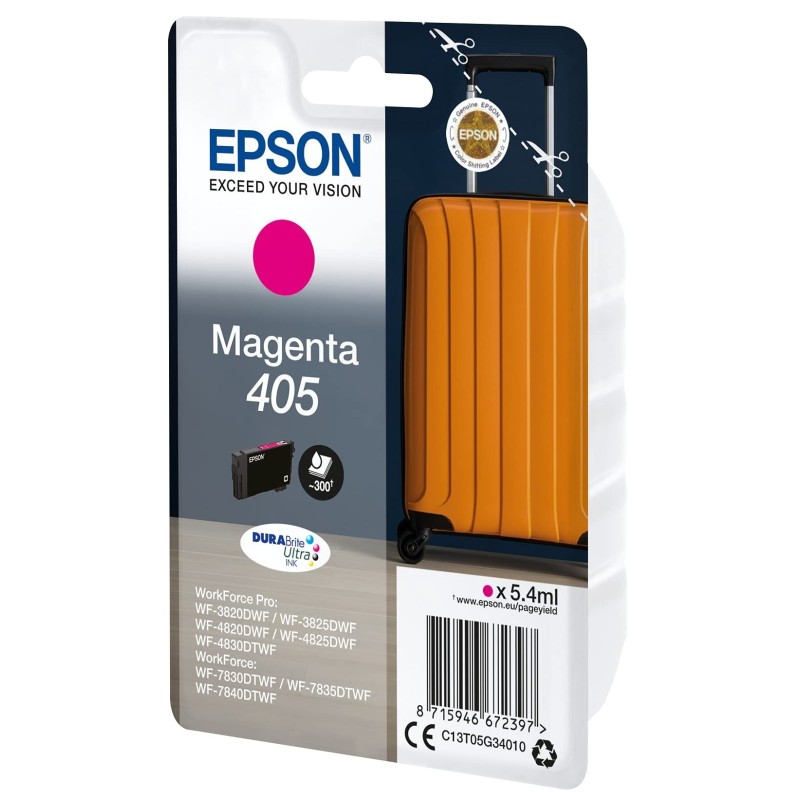 CARTUCCIA ORIGINALE EPSON 405 MAGENTA C13T05G34010 WF-3820DWF WF7310