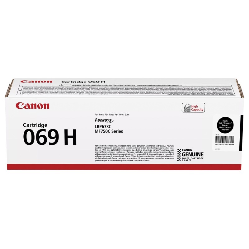 TONER ORIGINALE CANON 069H 5098C002 NERO i-SENSYS LBP673Cdw MF752Cdw