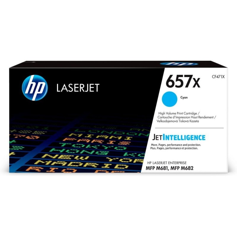 TONER ORIGINALE HP CF471X CIANO 657X LJ Enterprise M681 M682