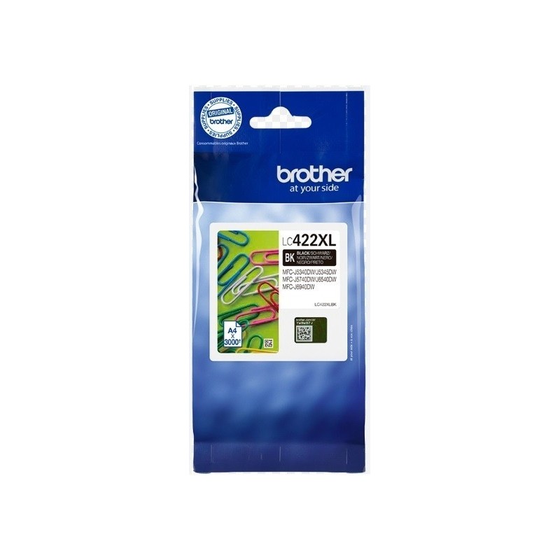 CARTUCCIA ORIGINALE BROTHER LC422XLBK LC-422XL NERO MFC-J5340DW