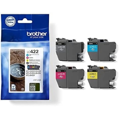 MULTIPACK 4PZ CARTUCCIA ORIGINALE BROTHER LC422VAL LC-422 BKCYM MFC-J5340DW