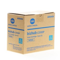 TONER ORIGINALE KONICA MINOLTA A0X5454 TNP50C TNP-50C CIANO BIXHUB C3100P