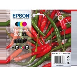 MULTIPACK ORIGINALE EPSON 503XL NERO + 503 CIANO MAGENTA GIALLO C13T09R94010 WorkForce WF-2960DWF
