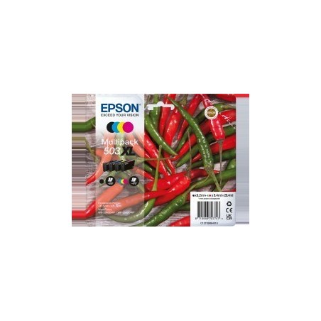 MULTIPACK ORIGINALE EPSON 503XL NERO + 503 CIANO MAGENTA GIALLO C13T09R94010 WorkForce WF-2960DWF