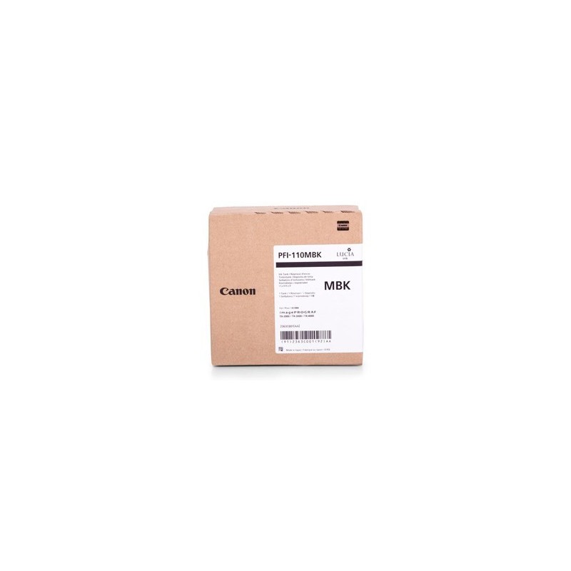 CARTUCCIA ORIGINALE CANON 2363C001 PFI-110MBK PF110MBK NERO OPACO imagePROGRAF TX-2000 TX-3000 TX-4000
