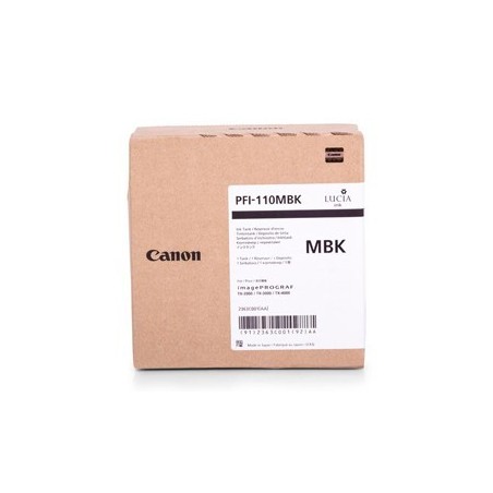 CARTUCCIA ORIGINALE CANON 2363C001 PFI-110MBK PF110MBK NERO OPACO imagePROGRAF TX-2000 TX-3000 TX-4000
