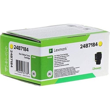TONER ORIGINALE LEXMARK 24B7184 XC2240 XC4240 GIALLO 6K
