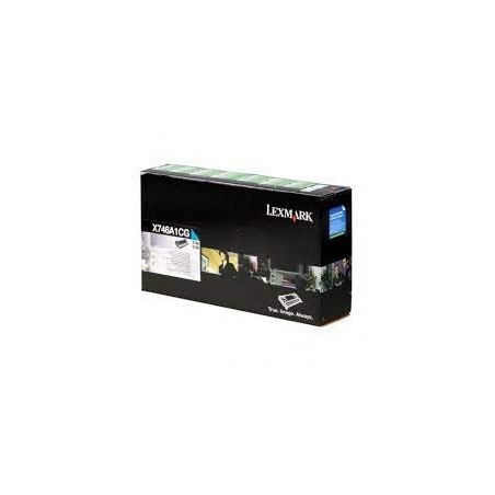 TONER ORIGINALE LEXMARK X746 X748 X746A1CG CIANO 7K