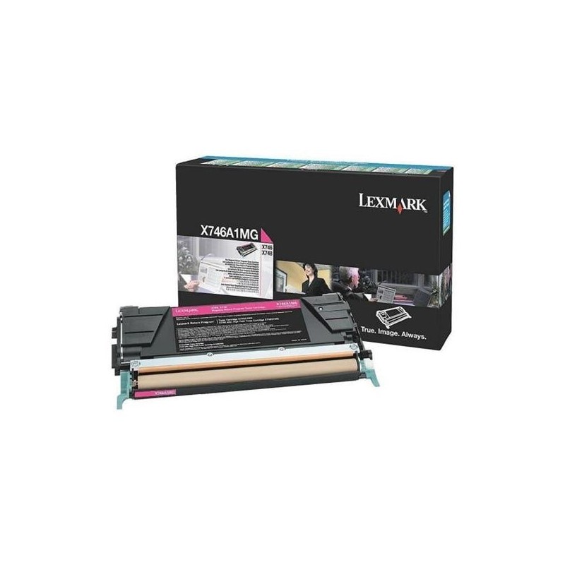 TONER ORIGINALE LEXMARK X746 X748 X746A1MG MAGENTA 7K