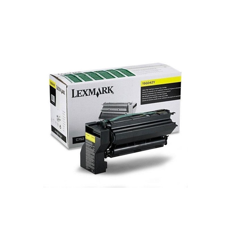 TONER ORIGINALE LEXMARK C752 X752 GIALLO 15G042Y