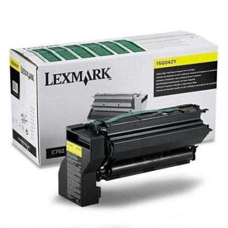 TONER ORIGINALE LEXMARK C752 X752 GIALLO 15G042Y