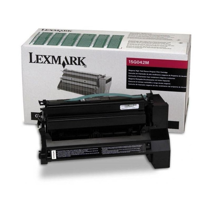 TONER ORIGINALE LEXMARK C752 X752 MAGENTA 15G042M