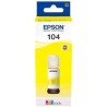 FLACONE INCHIOSTRO PIGMENTATO ORIGINALE EPSON 104 C13T00P440 T104YE GIALLO ECOTANK ET-2710 70ML