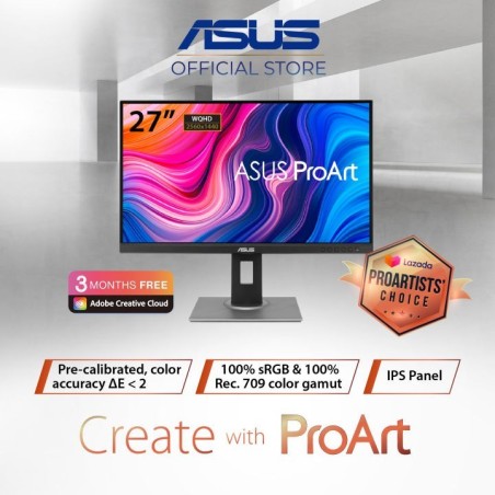 MONITOR LED ASUS 27" PA278QV PROART IPS WQHD FreeSync - Risposta 5ms