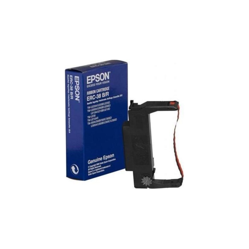 NASTRO MATRICE ORIGINALE NERO/ROSSO EPSON C43S015376 ERC38 ERC34 ERC30