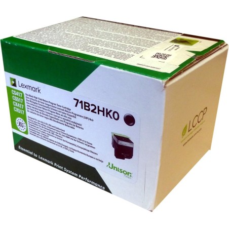 TONER ORIGINALE LEXMARK 71B2HK0 NERO CS417 CX517 6K