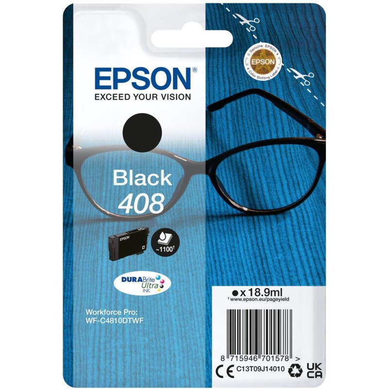 CARTUCCIA ORIGINALE EPSON T408 C13T09J14010 WF-C4810DTWF NERO 1100 COPIE