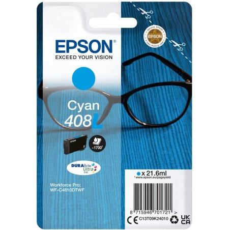 CARTUCCIA ORIGINALE EPSON T408L C13T09K24010 CIANO WF-C4810DTWF 1.700 COPIE