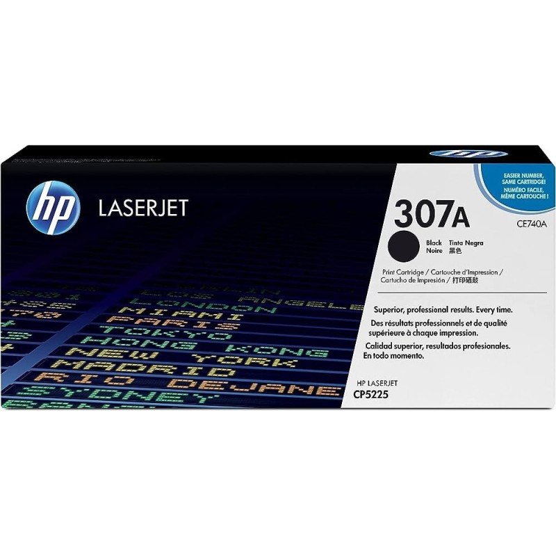 TONER ORIGINALE HP COLOR LASERJET CP5225 NERO CE740A 7K 307A