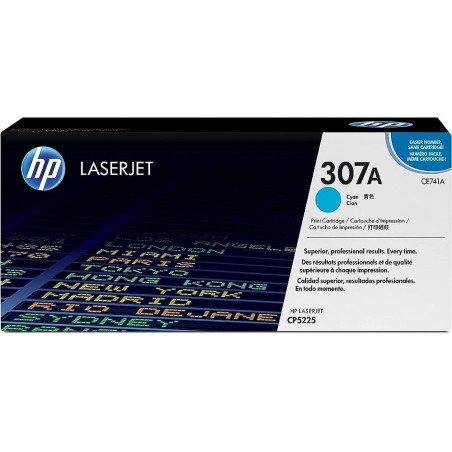 TONER ORIGINALE HP COLOR LASERJET CP5225 CIANO CE741A 7,3K