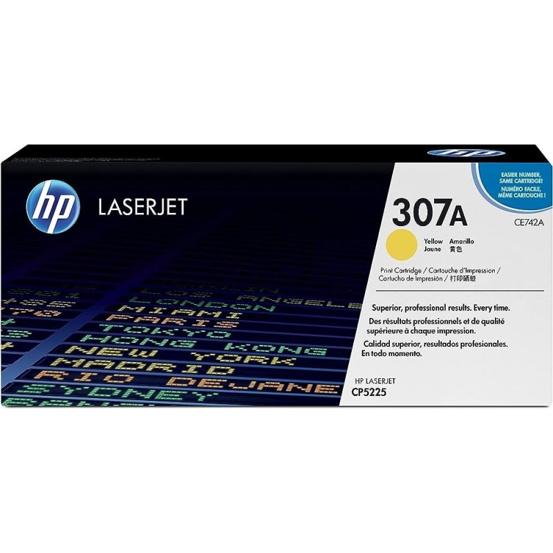 TONER ORIGINALE HP COLOR LASERJET CP5225 GIALLO CE742A 7,3K
