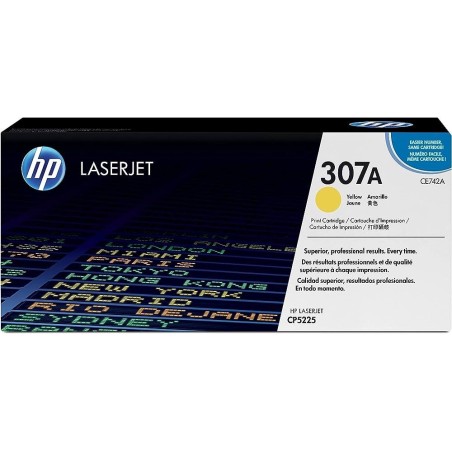 TONER ORIGINALE HP COLOR LASERJET CP5225 GIALLO CE742A 7,3K