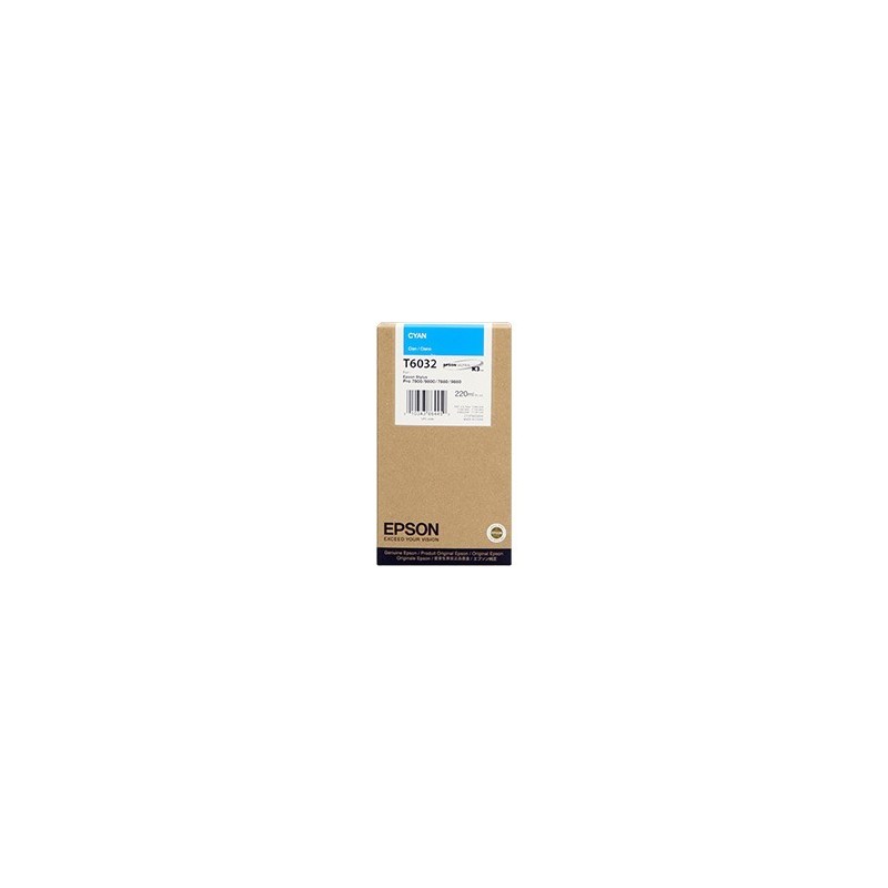CARTUCCIA ORIGINALE EPSON Stylus Pro 7800 C13T603200 T6032 CIANO