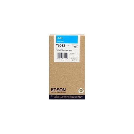CARTUCCIA ORIGINALE EPSON Stylus Pro 7800 C13T603200 T6032 CIANO