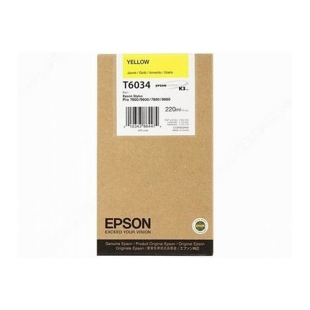 CARTUCCIA ORIGINALE EPSON Stylus Pro 7800 C13T603400 T6034 GIALLO