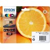 MULTIPACK 5 CARTUCCE ORIGINALE EPSON C13T33574011 NERO NERO FOTO CIANO MAGENTA GIALLO