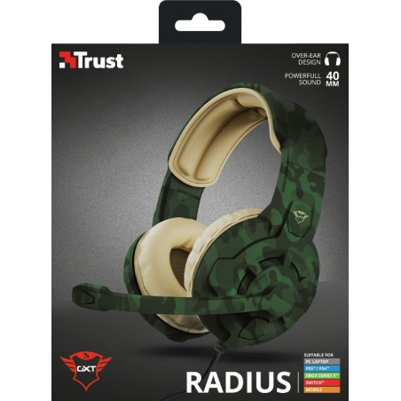 CUFFIE GAMING TRUST 24359 GXT 411C Radius con microfono pieghevole Archetto regolabile