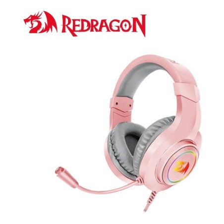 CUFFIE GAMING REDRAGON H260W Hylas con microfono flessibile Illuminazione RGB ROSA