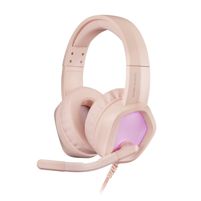 CUFFIE GAMING MARS PRO 7.1 MHXPRO71 DSP USB con microfono pieghevole Illuminazione a LED rossa