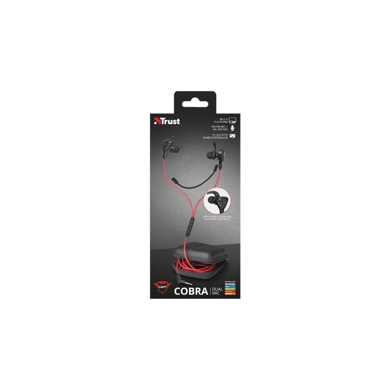CUFFIE GAMING TRUST GXT 408 Cobra con microfono Microfono staccabile