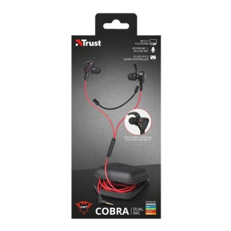 CUFFIE GAMING TRUST GXT 408 Cobra con microfono Microfono staccabile
