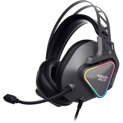 CUFFIE GAMING KEEPOUT HXPRO+ con microfono USB 2.0 flessibile Suono 7.1