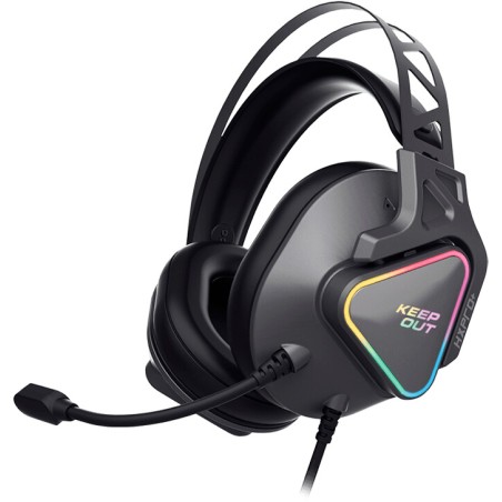 CUFFIE GAMING KEEPOUT HXPRO+ con microfono USB 2.0 flessibile Suono 7.1