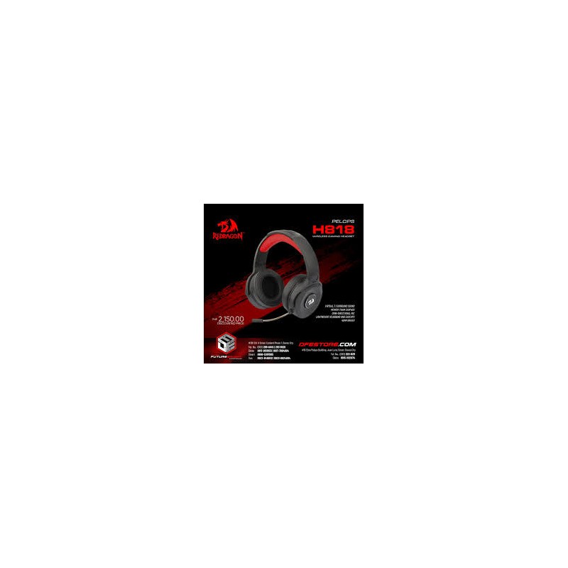 CUFFIE GAMING REDRAGON Pelops H818 con microfono flessibile Suono virtuale 7.1