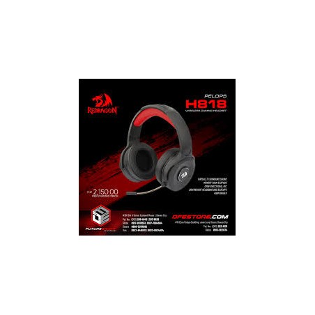 CUFFIE GAMING REDRAGON Pelops H818 con microfono flessibile Suono virtuale 7.1