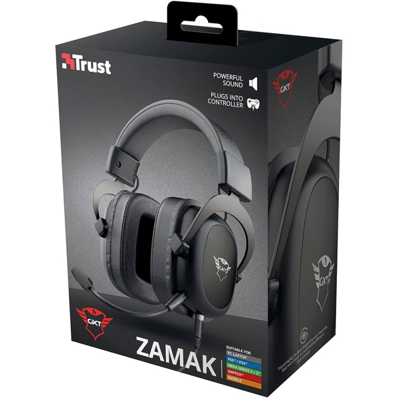 CUFFIE GAMING TRUST GXT 414 Zamak con Microfono flessibile Archetto regolabile
