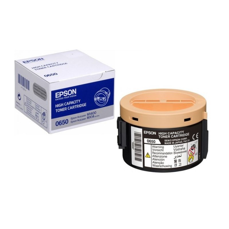 TONER ORIGINALE Epson Aculaser M1400 MX14 C13S050650 NERO