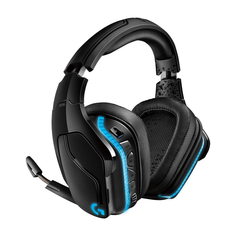 CUFFIE GAMING LOGITECH G935 DTS 7.1 WIRELESS LightSync con microfono Illuminazione RGB