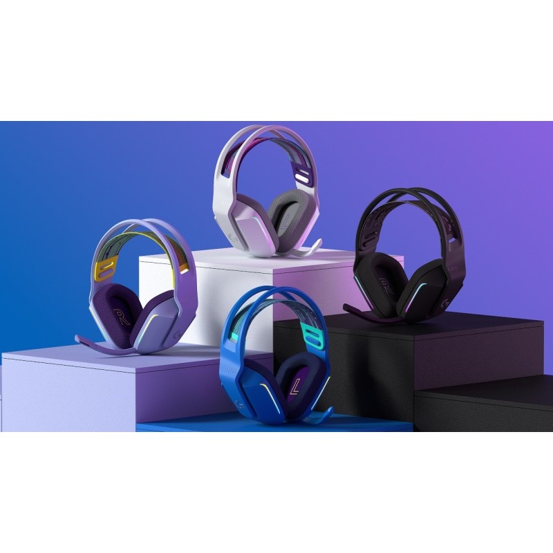 CUFFIETTE GAMING LOGITECH WIRELESS G733 DTS 7.1 con microfono Tecnologia Lightspeed BIANCO