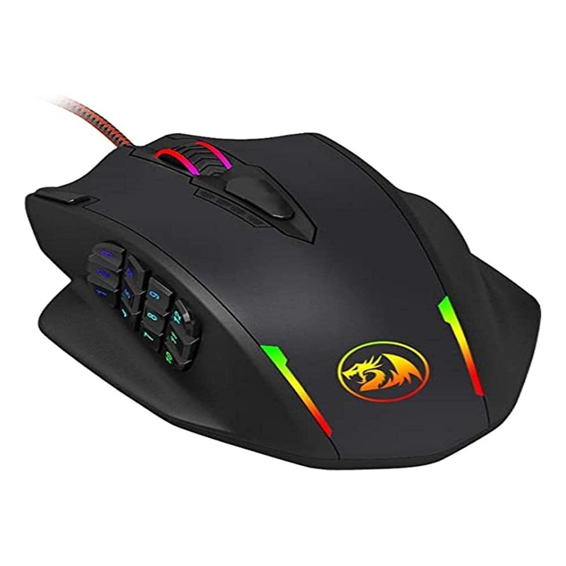 MOUSE GAMING REDRAGON M908 Impact 12.400 dpi 18 pulsanti programmabili