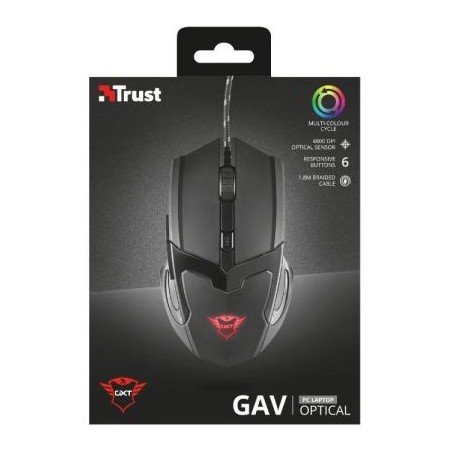 MOUSE GAMING TRUST GXT 101 Gav 4800 dpi Illuminazione LED