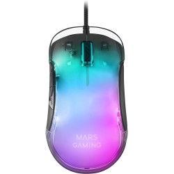MOUSE GAMING MARS USB MMGLOW 12800 dpi - Corpo con finitura a specchio