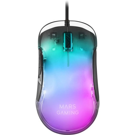 MOUSE GAMING MARS USB MMGLOW 12800 dpi - Corpo con finitura a specchio