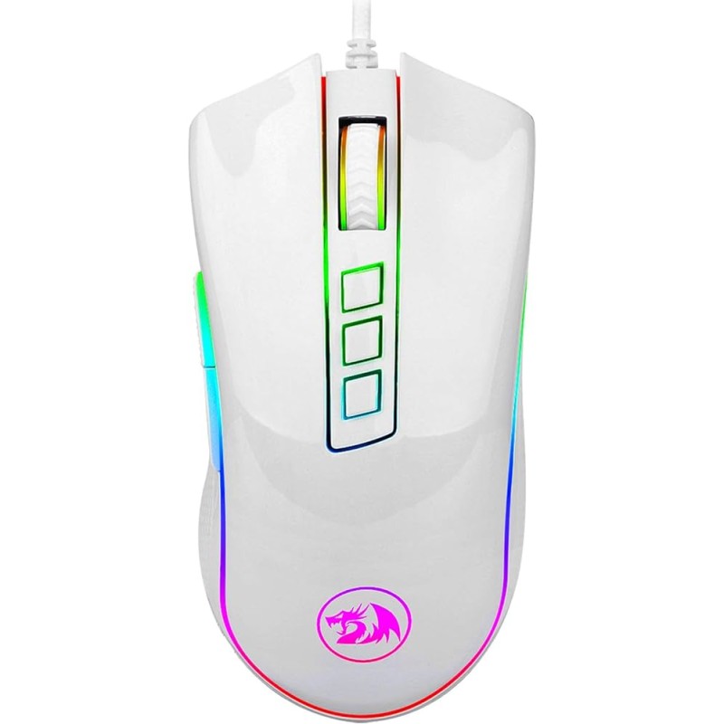 MOUSE GAMING MARS USB M711 Cobra bianco 1000 dpi 7 pulsanti programmabili