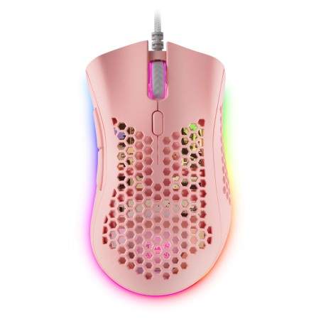MOUSE GAMING MARS MMEX 32000 dpi - Alloggiamento del pannello perforato ROSA